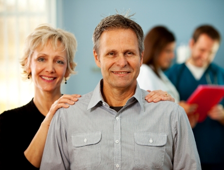 Picture of examination room and couple